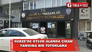 Gebze'de otluk alandaki yangının şüphelisi tutuklandı