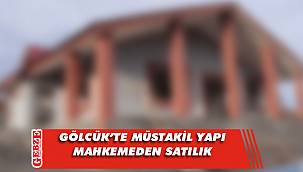 Gölcük’te arsa içinde müstakil yapı mahkemeden satılık