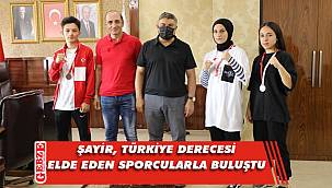 Hamza Şayir, başarılı sporcuları ağırladı