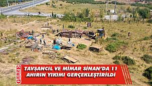 Kaçak yapı statüsündeki ahırlar yıkıldı