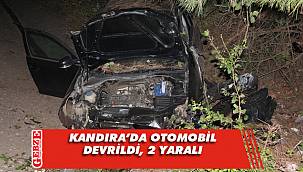 Kandıra'da otomobil devrildi