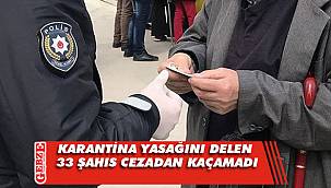Karantina yasağına uymayan şahıslara ceza verildi
