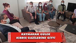 Kaymakam Güler'den Kıbrıs gazilerine ziyaret