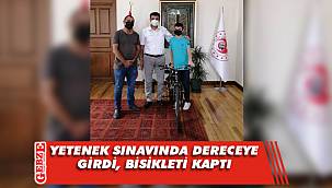 Kaymakam Kara’dan başarılı öğrenciye bisiklet