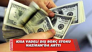 Kısa vadeli dış borç stoku Haziran'da arttı