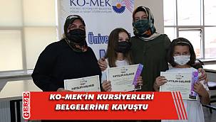 KO-MEK'in kursiyerleri belgelerini aldı