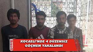 Kocaeli’nde 4 düzensiz göçmen yakalandı