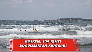 KOSKEM, 130 vatandaşı boğulmaktan kurtardı