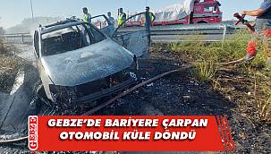 Kuzey Marmara Otoyolu'nda araç küle döndü