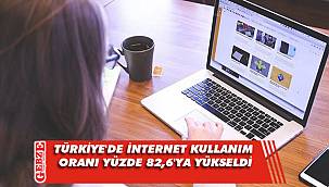 Türkiye'de internet kullanım oranı yüzde 82,6'ya yükseldi