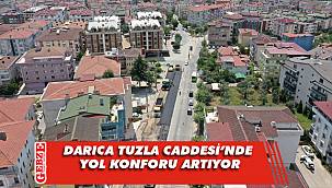 Tuzla Caddesi'nde üstyapı çalışması