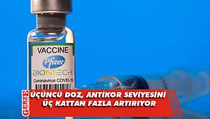 Üçüncü doz, antikor seviyesini üç kattan fazla artırıyor