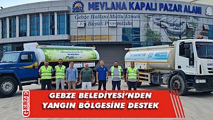 Yangınla mücadeleye Gebze'den destek 