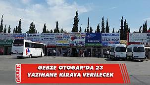 23 adet otobüs yazıhanesi kiraya verilecek