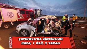Çayırova'da 5 araç zincirleme kazaya karıştı