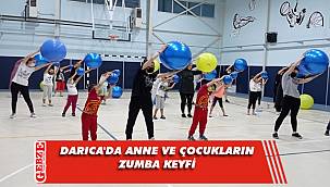 Darıca’da anne ve çocuklar birlikte zumba yaptı