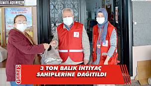 El konulan 3 ton balık ihtiyaç sahiplerine dağıtıldı