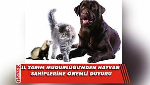 Evcil hayvan sahipleri dikkat