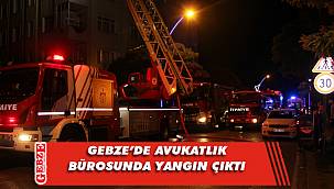 Gebze’de 7 katlı binada korkutan yangın