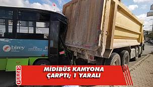 Gebze'de midibüs kamyona çarptı