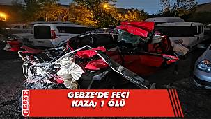 Gebze'de otomobil tıra çarptı