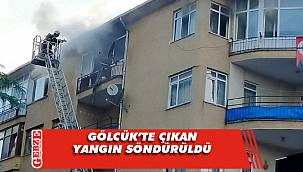 Gölcük'te bir evde yangın çıktı