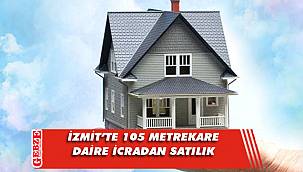 İzmit'te 105 metrekare daire icradan satılık