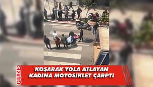 Koşarak yola atlayınca olanlar oldu; 1 yaralı