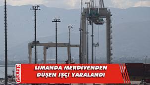 Limanda merdivenden düşen işçi yaralandı