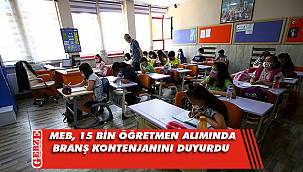 MEB, 15 bin öğretmen alımında branş kontenjanını duyurdu