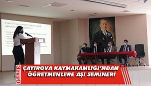 Öğretmenlere aşı semineri