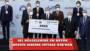 OSB'lerden sel bölgelerine 206 milyon TL'lik yardım