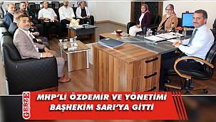 Özdemir ve ekibinden, Başhekim Sarı'ya ziyaret