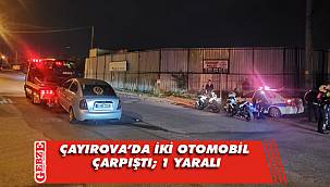Çayırova'da iki otomobil çarpıştı