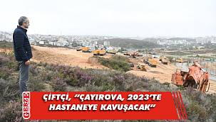 Çiftçi, hastane çalışmalarını yerinde inceledi