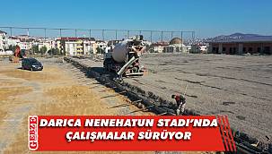 Darıca Nene Hatun Stadı'nda yoğun çalışma