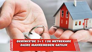Derince’de 3+1 120 metrekare daire mahkemeden satılık