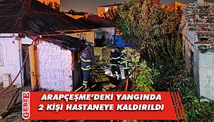 Evde çıkan yangında 2 kişi hastaneye kaldırıldı
