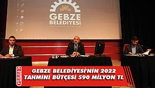 Gebze Belediyesi'nin 2022 tahmini bütçesi 590 milyon TL 