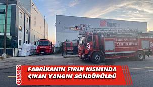 Gebze'de fabrikanın fırın kısmında yangın çıktı