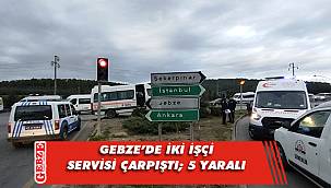 Gebze'de iki işçi servisi çarpıştı