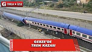 Gebze'de seyir halindeki yolcu treni kaza yaptı