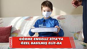 Görme engelli Ziya’ya özel basılmış Elif-Ba