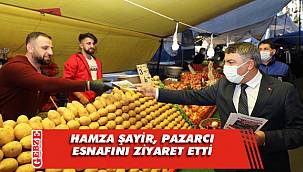 Hamza Şayir, Çarşamba pazarını ziyaret etti