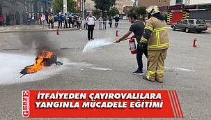 İtfaiyeden yangınla mücadele eğitimi