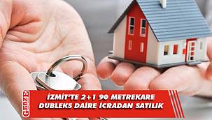 İzmit’te 2+1 90 metrekare dubleks daire icradan satılık