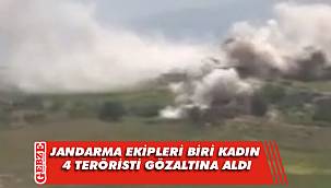 Jandarma ekipleri biri kadın 4 teröristi gözaltına aldı
