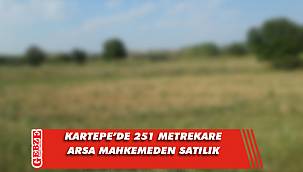 Kartepe’de 251 metrekare arsa mahkemeden satılık