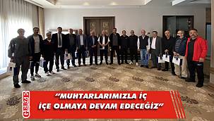 Kaymakam Kara ve Bıyık, muhtarlarla buluştu