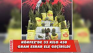 Kocaeli'de 33 kilo 450 gram esrar ele geçirildi